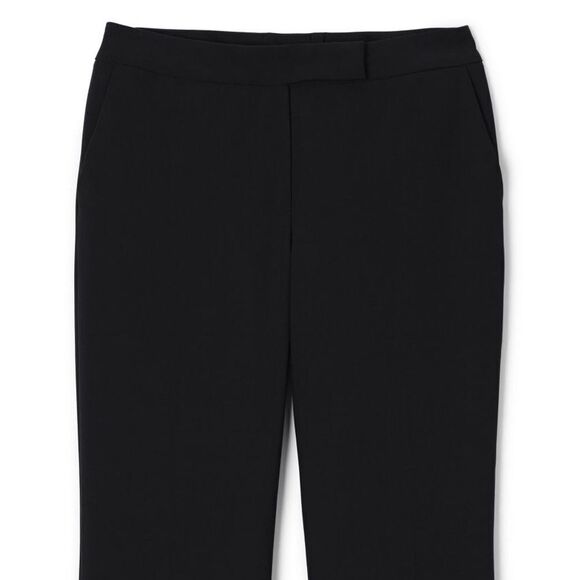 Lands’ End 12 Mid Rise Black Wide Leg Dress Pants - Picture 1 of 14